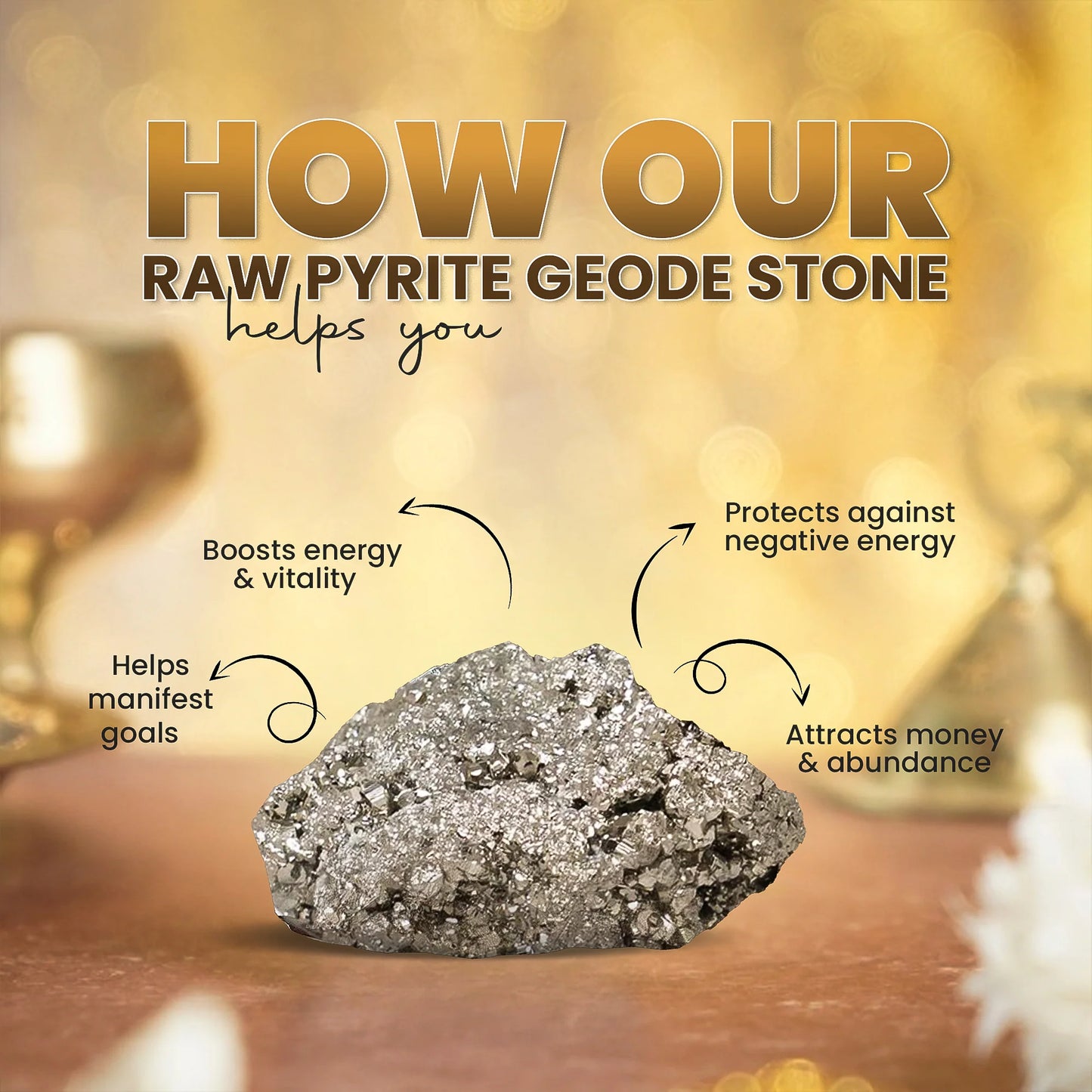 Pyrite with Selenite plate Combo Kit