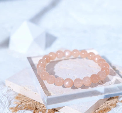Peach Moonstone Bracelet
