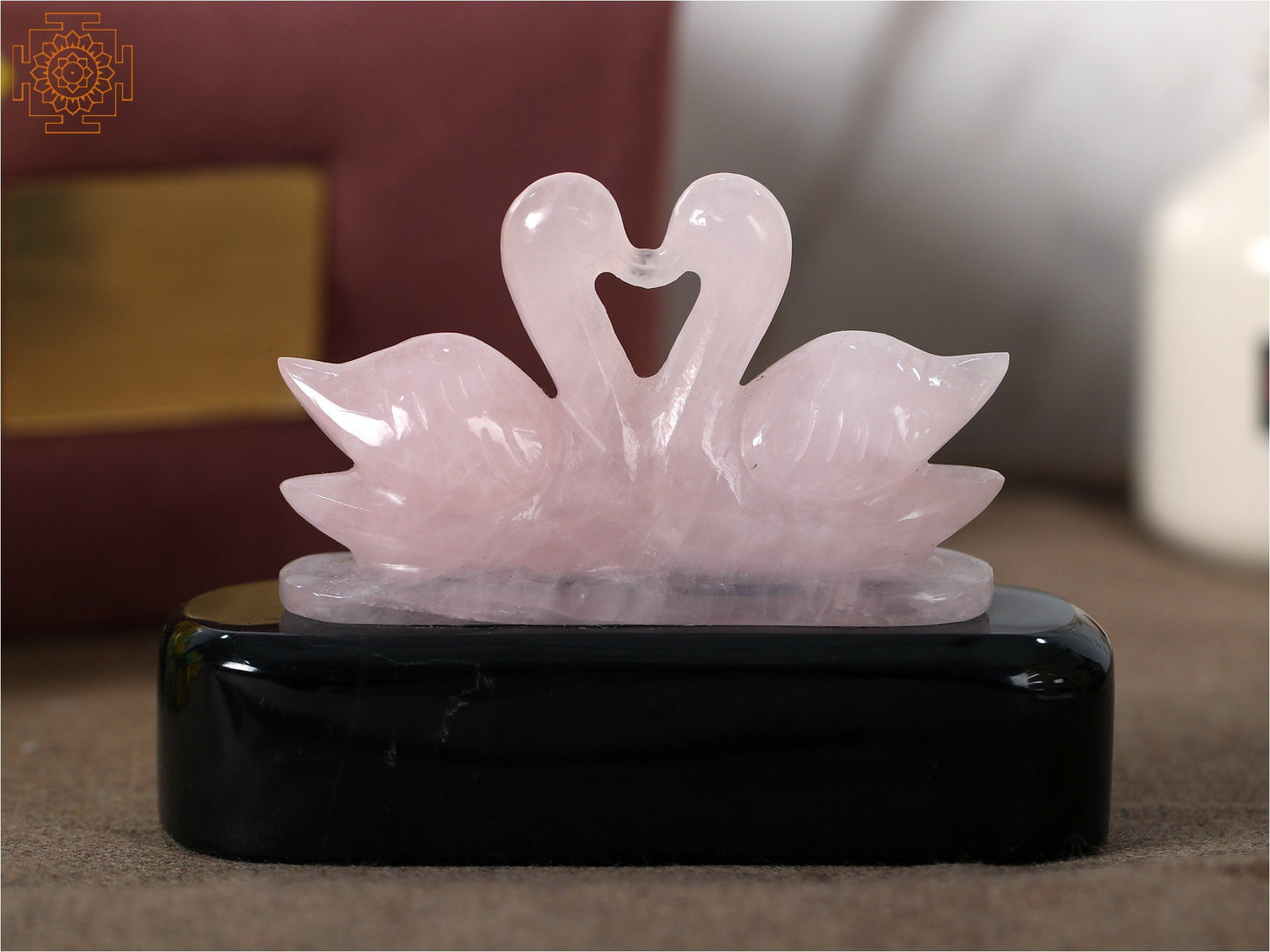Rose Quartz Swan Love Pair - Abundance Love