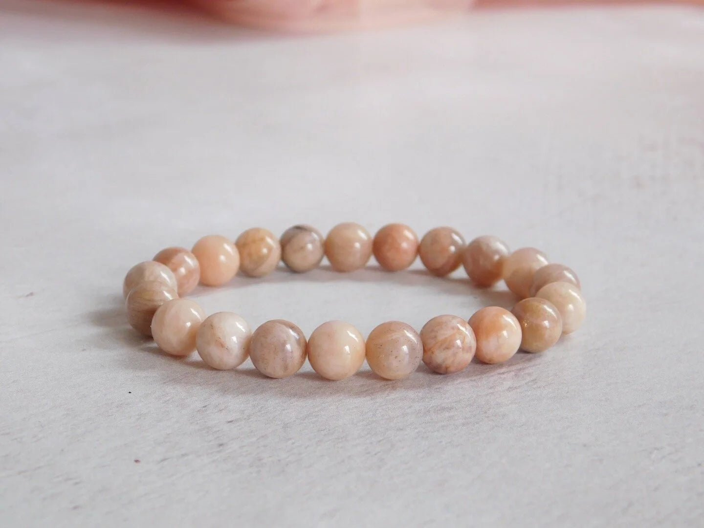 Peach Moonstone Bracelet