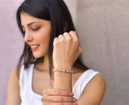 Peach Moonstone Bracelet