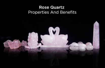 Rose Quartz Swan Love Pair - Abundance Love