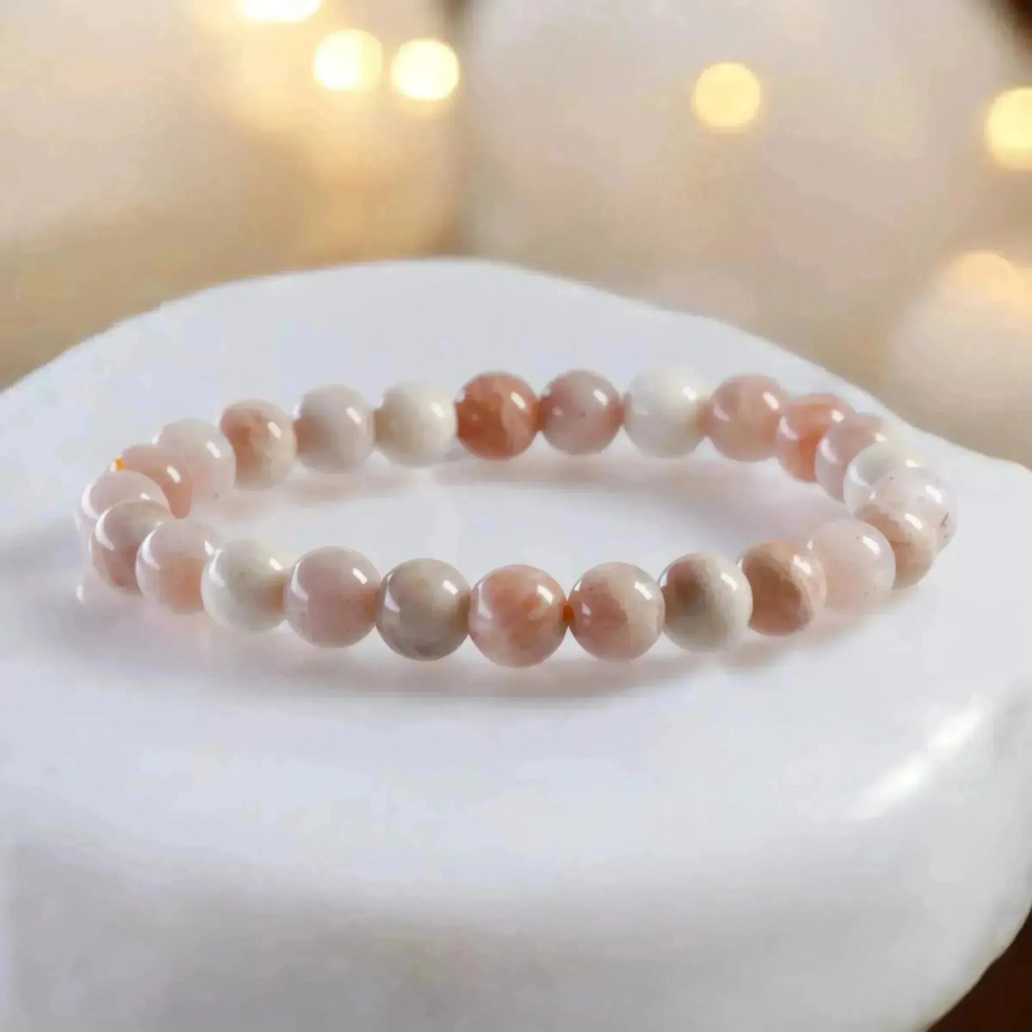 Peach Moonstone Bracelet