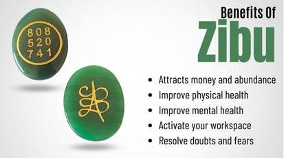 Green Aventurine Zibu Coins  - 2 Pcs