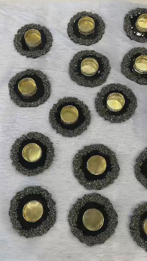 Pyrite Candle Holder - Set of 3